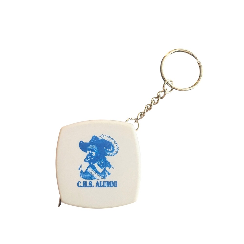 Vintage C.H.S. Alumni Retractable Tape Measure Keychain Pocket Measuring Tape